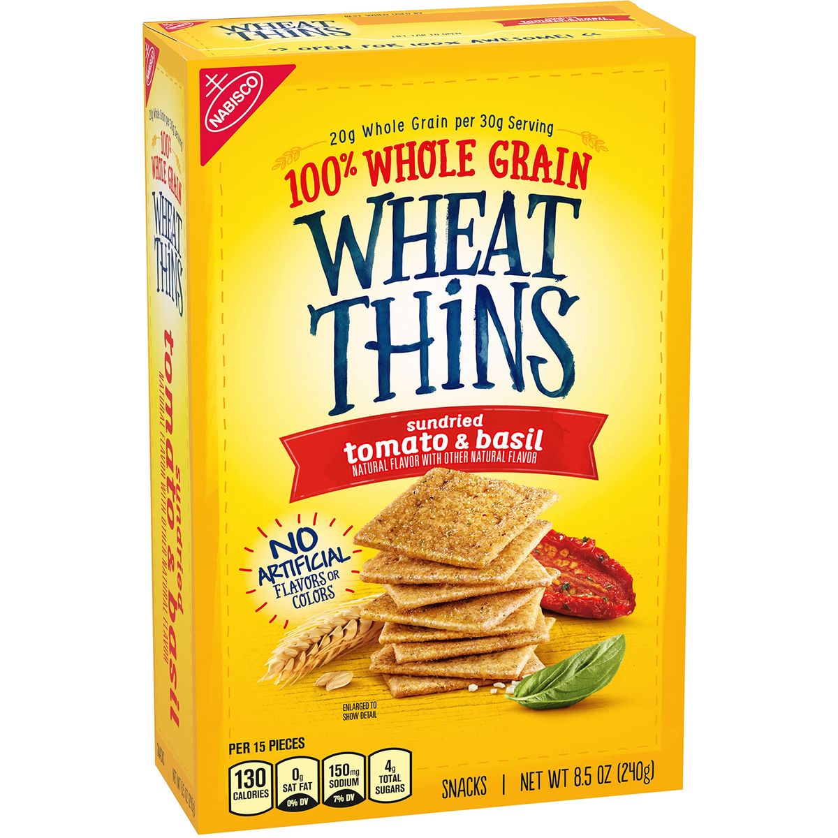 Wheat Thins Sundried Tomato  Basil Whole Grain Wheat Crackers 6  85 oz boxes