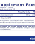 Pure Encapsulations Zinc 30 mg - Highly Absorbable - for Immune System Support - Zinc Picolinate - 60 Capsules