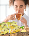 Essence Of Ginger Natural Honey Ginger Tea  20 Packets  Instant Herbal Tea Bags Made With Real Pure Honey and Fresh Ginger Root  Caffeine Free