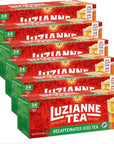 Luzianne Decaffeinated Iced Tea Bags Family Size 24ct Box Pack of 6