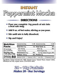 Gramzero Premium Instant Peppermint Mocha Mix - 20-16g Single Serve Packets