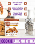 Cooper Street Italian Biscotti Cookies  Twice Baked Biscotti Style Cookie Biscuits in Delicious Cinnamon Chocolate Chip  Crispy Light and Healthy Cookies  Peanut  Dairy Free  5oz  1 Pack