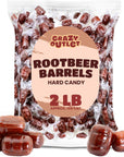 CrazyOutlet Root Beer Barrels Hard Candy 2 Pounds 150 Pieces