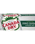 Canada Dry Zero Sugar Ginger Ale Soda 12 fl oz cans Pack of 12