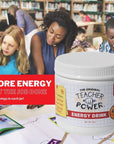 Teacher Power The Original in Fruit Punch Sugar Free Energy Drink 70servings per Jar 100mg Caffeine with B Vitamins