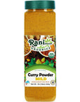 Rani Organic Curry Powder Mild (8-Spice Authentic Indian Blend) 16oz (1lb) 454g PET Jar ~ All Natural | Salt-Free | Vegan | Gluten Friendly | NON-GMO | Indian Origin | USDA Certified Organic