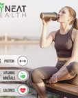 My Neat Health High Protein Meal Replacement Shake  Diet Shake Powder LOW Calories HIGH Protein LOW Fat Essential Vitamins and Minerals Kosher Vanilla