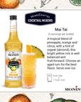 Monin  HomeCrafted Mai Tai Cocktail Mixer ReadytoUse Drink Mix Tropical Blend of Pineapple  Orange Made with Natural Flavors  Real Fruit Juice DIY Cocktails Just Add Rum 750 ml 2Pack