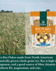 Eden Organic Rye Flakes 16 oz Toasted and Rolled 100 Whole Grain Cereal Hot or Cold