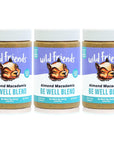 Wild Friends Foods Be Well Blend Almond Macadamia Nut Butter Blend - All Natural Simple Ingredient Spread - Gluten Free, Non-GMO, No Added Sugar, No Palm Oil or Preservatives - 16 oz Jars (Pack of 3)