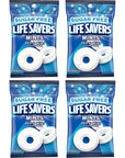 BLUE RIBBON Sugar Free Life Savers PepOMint Hard Candy Individually Wrapped 275 oz Bag Pack of 4