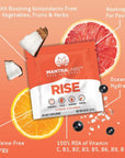 MANTRA Labs Rise Supplement Drink Mix | Zero Sugar & Keto Friendly Electrolyte Hydration Powder Blend with Vitamin C Antioxidants & Nootropics for Focus | Vegan Paleo | Citrus Coconut 15 Pack