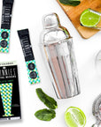 RSVP Skinnies Mojito Twist  Zero Sugar Mixer for Cocktails or Mocktails  No Aspartame Gluten Free and All Natural Mojito Drink Mix 4 boxes24 packets