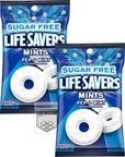 Sugar Free Lifesavers Mints  Bags of Sugar Free Lifesaver Mints  Life Savers Pep O Mint  Bundle with Ballard Products Pocket Bag 2 Pack