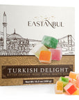 Eastanbul Turkish Delight Candy 105oz 4 Mediterranean Flavors Turkish Delights Assorted Lokum Turkish Delight Rose Bitter Orange Apple Mastic Gum Turkish Delights Mothers Day Gift