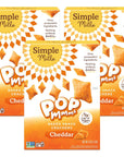 Simple Mills Pop Mmms Cheddar Baked Snack Crackers Gluten Free 4 Ounce Pack of 3