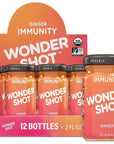 Wonder Shot Organic Ginger Shots for Quick Immunity Boost - 2oz (12 Pack)