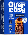 OVER EASY Double Chocolate Chip Oatmeal Breakfast Bars  Granola and Protein Bars 12 Energy Snack Bars  Clean Organic Gluten Free Dairy Free Soy Free and Kosher Double Chocolate Chip 12 Count