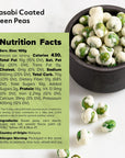 NUTS US  Wasabi Coated Green Peas  Vegan  Premium Quality  Crunchy  Spicy Roasted Flavor  Packed in a Resealable Bag 3 LBS