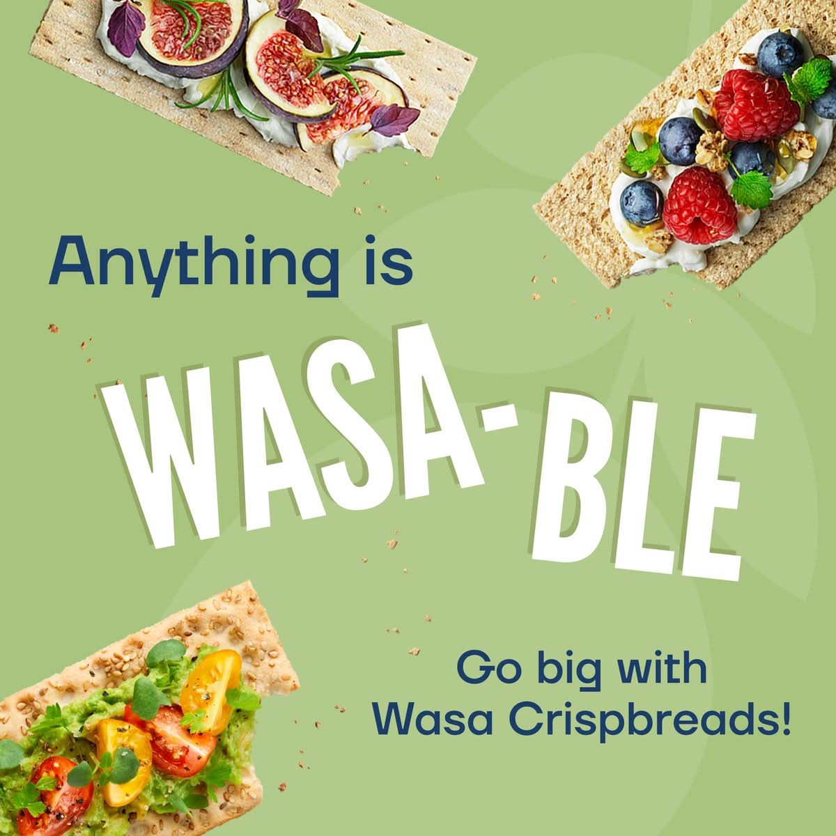 Wasa Crispbread Variety Pack Pack of 4 Sourdough and Whole Grain Crackers NonGMO Ingredients Fat Free