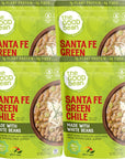 The Good Bean Heat and Eat Pouch  Santa Fe Green Chile  4 Pack 10 oz Pouch  Stewed White Beans with Hatch Green Chiles  PreCooked Beans with Good Source of Plant Protein and Fiber