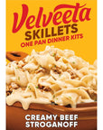 Velveeta Skillets Creamy Beef Stroganoff One Pan Dinner Kit with Cheese Sauce (Pasta & Seasonings, 11.6 oz Box)