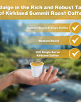 Worldwide Nutrition Bundle Compatible with Kirkland Summit Roast K Cups Coffee Organic Medium Roast Coffee K Cups  120 Count and MultiPurpose Key Chain