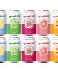 Spindrift Sparkling Water 5 Flavor Variety Pack Made with Real Squeezed Fruit 12 Fl Oz Cans Pack of 10