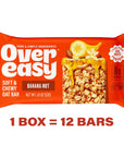 Over Easy Soft and Chewy Granola Breakfast Bars - Granola and Protein Bars - Energy Snack Bars - Clean, Gluten Free, Dairy Free, Soy Free and Kosher (Banana Nut, 12 Count)