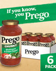 Prego Chunky Mushroom and Green Pepper Pasta Sauce 2375 Oz Jar Case of 6