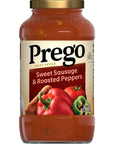 Prego Sweet Sausage and Roasted Peppers Pasta Sauce 235 OZ Jar