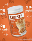 Quest Nutrition Cinnamon Crunch Protein Powder, 20g Protein, 2g Net Carb, 1g Sugar, Low Carb, Gluten Free, 1.6 Pound, 24 Servings