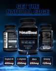 Nutracraft PrimalBoost Male Performance Supplement | Enhance Size, Stamina, Strength & Drive | L-Arginine, Maca, Tongkat Ali & Tribulus | 60 Vegetable Capsules