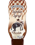 Smuckers Sundae Syrup Chocolate Flavored Syrup 20 Ounces