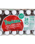 Tropicana 100 Juice Apple Juice 10 fl oz Pack of 24  Real Fruit Juices Vitamin C Rich No Added Sugars No Artificial Flavors