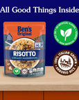 BENS ORIGINAL Ready Rice Mushroom Risotto Flavored Rice Easy Dinner Side 85 oz Pouch Pack of 12