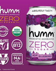 Humm Probiotic Kombucha Zero Sugar Blueberry Acai  No Refrigeration Needed KetoFriendly Organic Vegan GlutenFree  12oz Cans 8 Pack