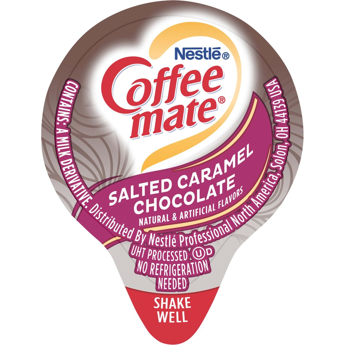 Nestle Coffee Mate Coffee Creamer Salted Caramel Chocolate Liquid Creamer Singles Non Dairy No Refrigeration Box of 50 Singles Pack of 4