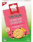 Peek Freans Lifestyle Cranberry Citrus Oat Crunch Cookies  290g box from Canada