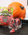 Sour Punch Bites Rad Reds Watermelon Strawberry Cherry  Raspberry Chewy Candy 5oz Bag Pack of 12 Packaging may vary