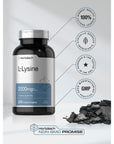 L-Lysine | 2000mg | 250 Caplets | Vegetarian, Non-GMO, and Gluten Free Supplement | by Horbaach