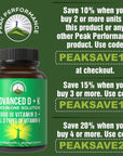 Peak Performance Advanced Vitamin D 5000 IU with All 3 Types of Vitamin K Vitamin D3 and Vitamin K2, K1, MK-7 (MK7), MK4 Supplement. 60 Small and Easy to Swallow Vegetable Pills (5000 IU)