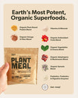 Plant Meal Replacement Shake  Vanilla  25g of Plant Based Vegan Protein Powder 76 Organic Superfoods Vitamins  Minerals Mushrooms Super Greens Digestive Enzymes  Probiotics  1 Serving