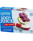 Capri Sun 100 Fruit Punch Juice ReadytoDrink Juice 40 Pouches 4 Boxes of 10