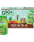 GoGo squeeZ Fruit on the Go, Apple Cinnamon, 3.2 oz (Pack of 12)