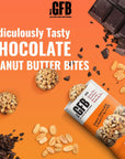 The Gluten Free Brothers Dark Chocolate Peanut Butter Bites  Gluten Free Protein Balls  Non GMO Soy Free Vegan  Snack Size Plant Based Protein Energy Balls 12 oz 10 Count