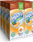 Wylers Light Pitcher Packs Water Drink Mix Peach Iced Tea 6 Boxes 36 Pitcher Packets