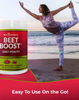 NutriGardens Beet Boost Beet Root Powder Nitric Oxide Booster and Energy Supplement, USA Grown Beets + Tart Cherry, Whole Beetroot Supplement, Red Beet Root Super Juice Beats All Vegan Supplements 8.5 Oz