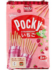 Glico Strawberry Pocky Biscuit Sticks 8-Pack