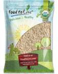 Food to Live Organic Rolled Oats 10 Pounds  OldFashioned 100 Whole Grain NonGMO Raw Kosher Bulk Oats Perfect for Morning Oatmeal and Overnight Oats